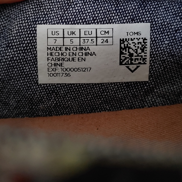 Toms Shoes Ditzy Daisy Print Deconstructed Alpargata Slip On Shoes Size 7 - Picture 13 of 13